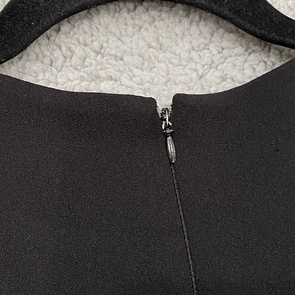 Addison Bodycon Black midi dress faux Leather 3/4 Sleeve womens 8 Stretch 21F850 - Picture 15 of 15